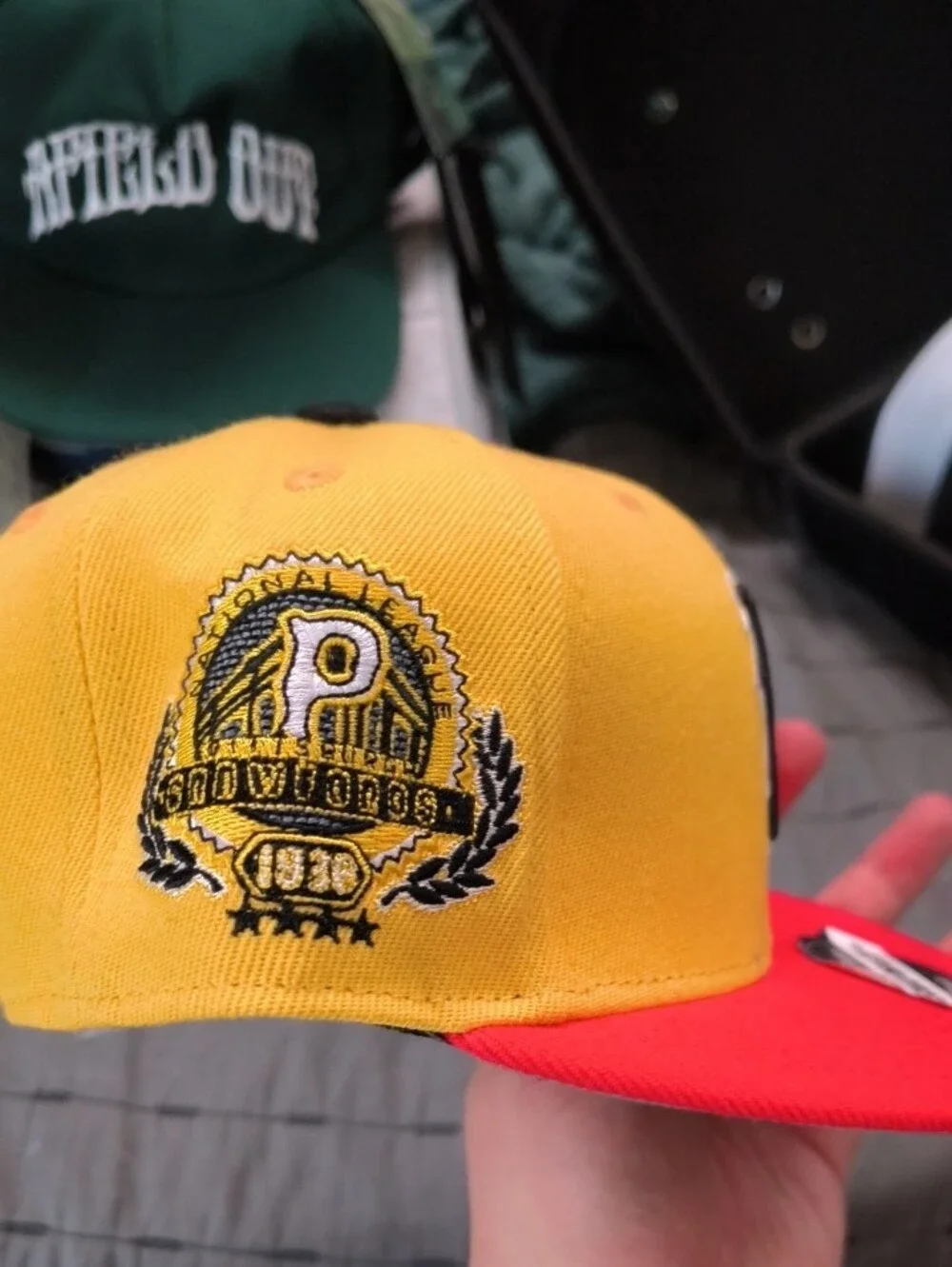 Yellow N Red Youth Snapback Embroidered 'P' Negro League Pittsburgh Crawfords NL